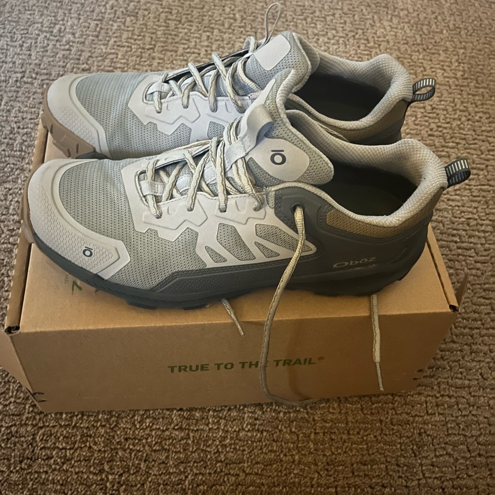 Mens Oboz Katabatic Low Sneaker. Worn twice, Size 11, Color Drizzle